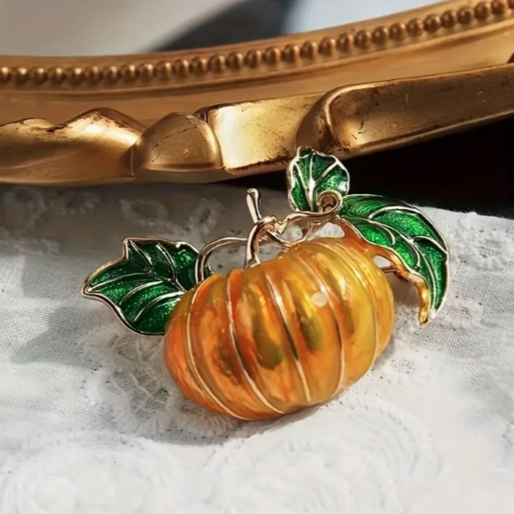 🍏50% OFF/3+...Golden Pumpkin Brooch